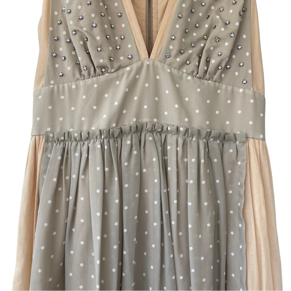 Marc By Marc Jacobs Josephine Dress Polka Dot Crystal Accents Silk dress Size 4 - Picture 6 of 14